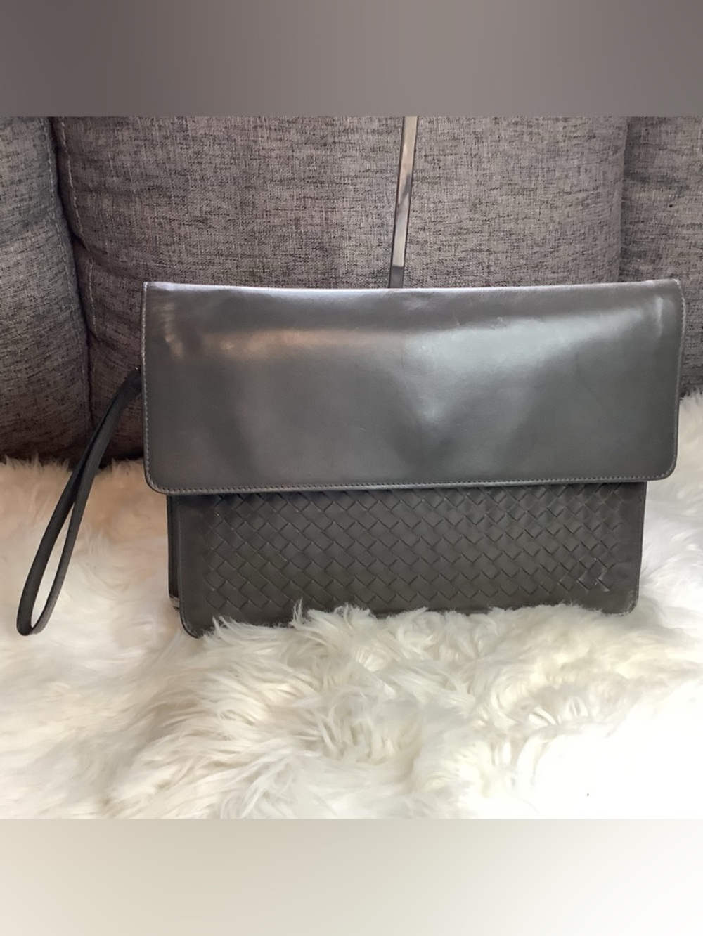 Bottega Veneta Intrecciato Clutch Leather Pouch Italy